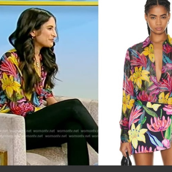 Rococo Sand Retrofete Chris Blouse Floral Georgette Top - Picture 12 of 15